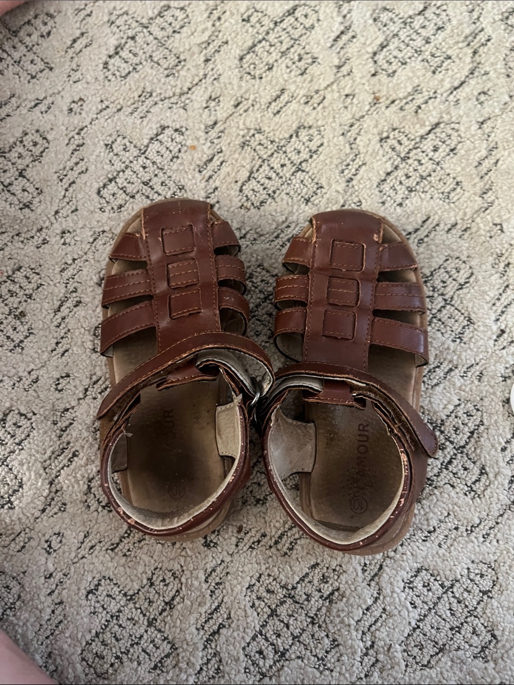 Toddler Brown Leather Fisherman Sandals - Secure Strap Comfort